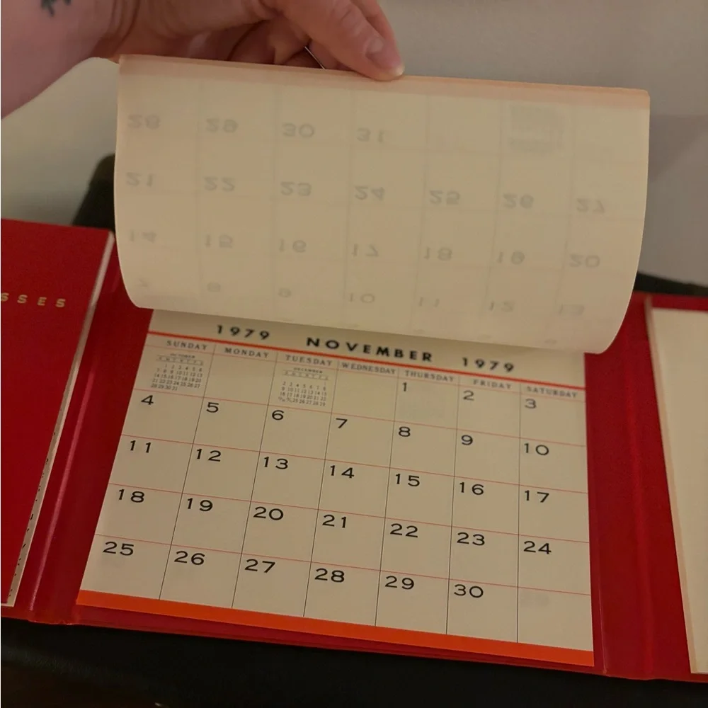 Vintage 1979 Calendar / Addresses / Memo Pad Book - never used!